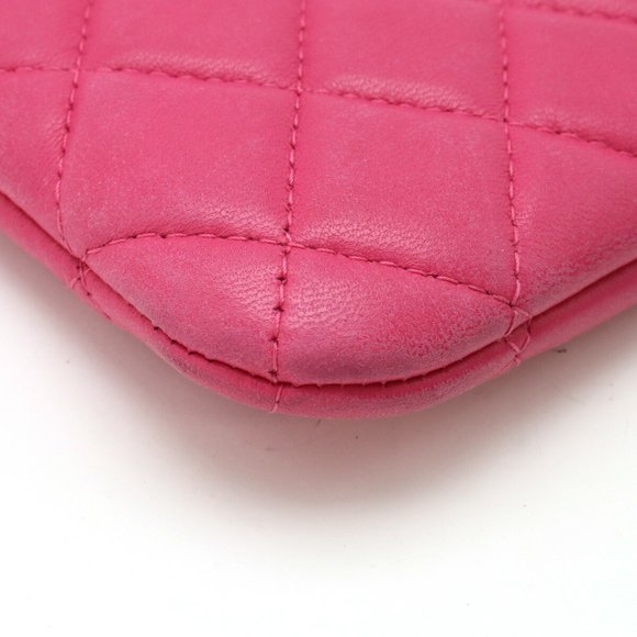 CHANEL Chanel Matelasse Coco Mark Pouch Coin Case Lambskin Leather Pink A69523 - Picture 4 of 8